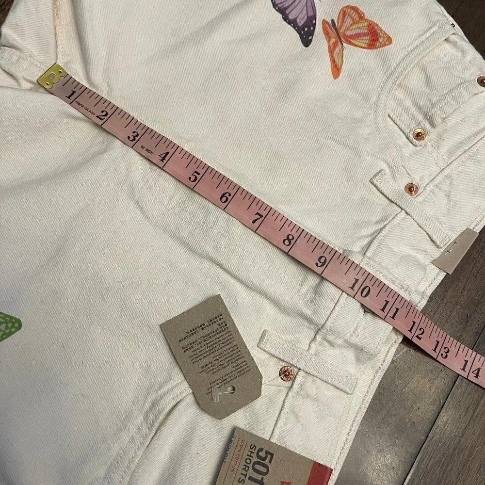 Levi’s 501 Light Stonewash Butterfly Shorts